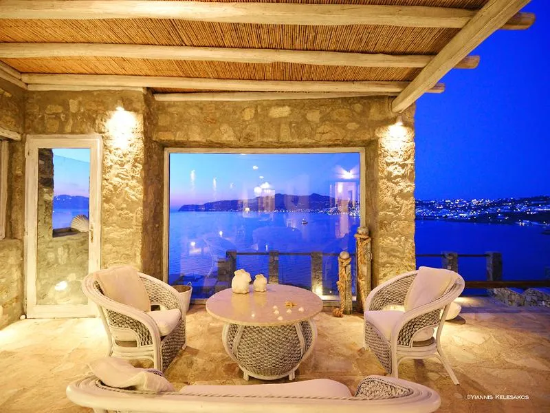 Terrace, Aegean Pearl Villas  Kanalia, Mykonos