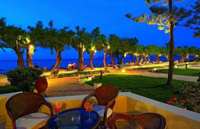 Terrace, Santa Marina Beach, Crete