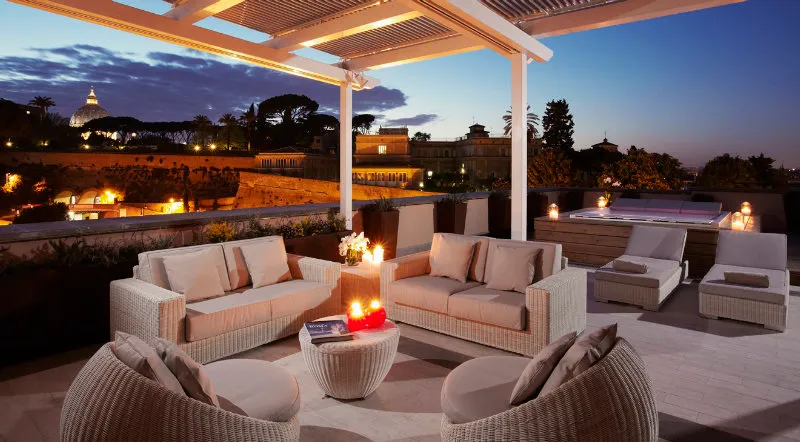 Terrace, Villa Agrippina Gran Meliá, Rome