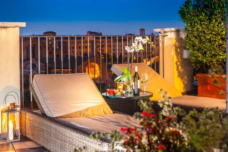 Terrace, Hotel Nord Nuova Roma, Rome