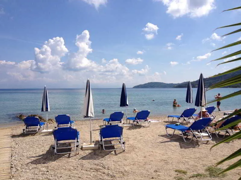 Beach, Pantheon Hall Hotel, Corfu