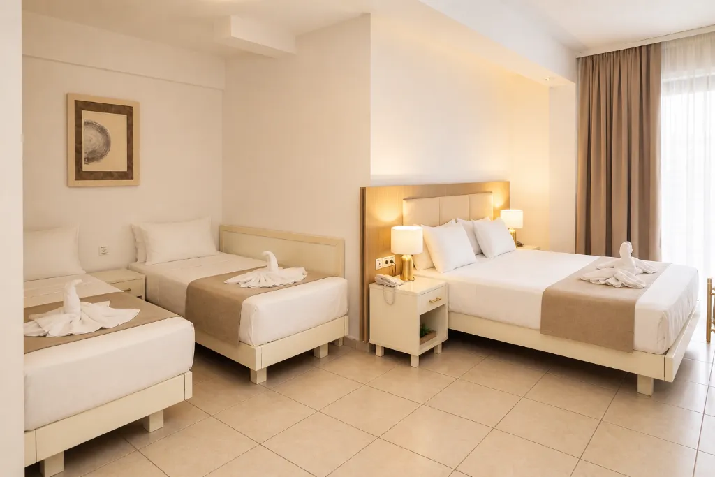 FAMILY ROOM STANDARD Room, St Constantin Hotel, Crete