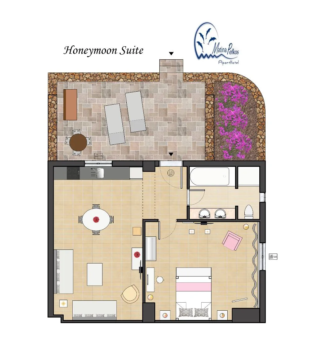 SUITE HONEYMOON Room, Matina Pefkos Aparthotel, Rhodes