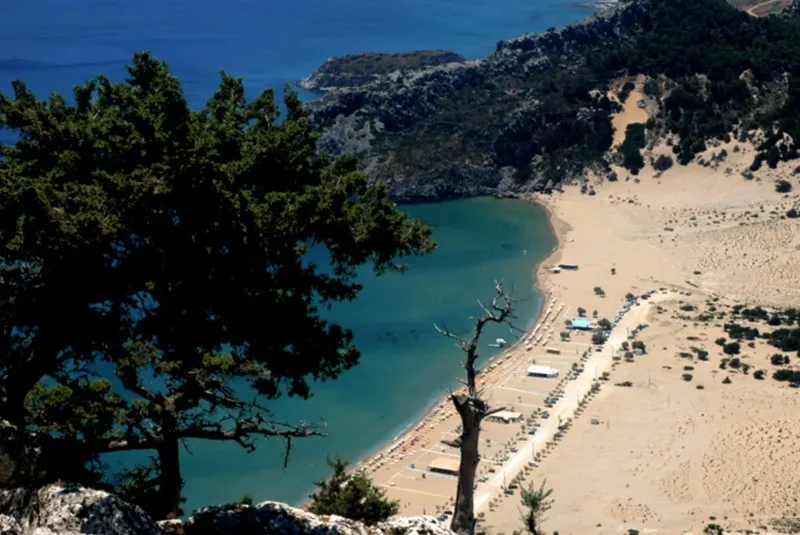 Beach, Tsambika Sun, Rhodes