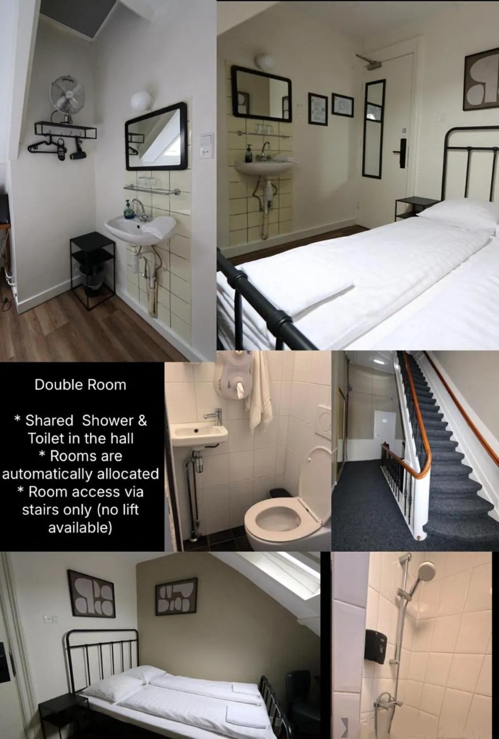 DOUBLE WITH SHARED BATHROOM Room, Budget Hotel Hortus, Amsterdam