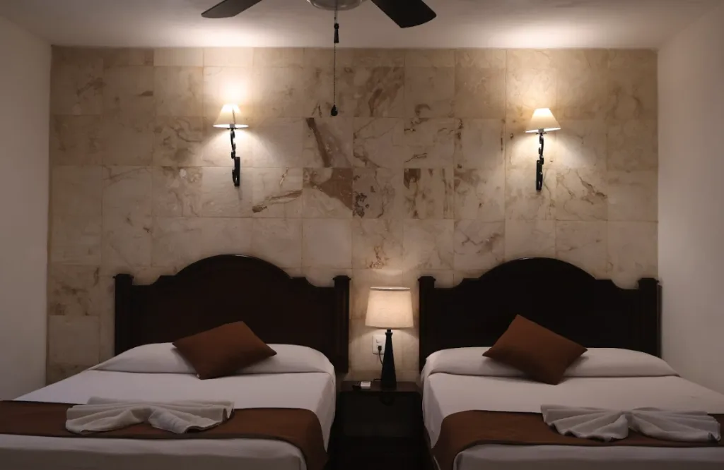 QUADRUPLE TWO BEDS Room, La Aurora Hotel Colonial, Cancun Area