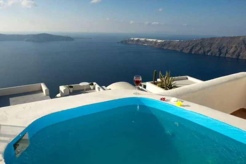 JUNIOR SUITE WITH JACUZZI Room, Dreaming View Suites, Santorini