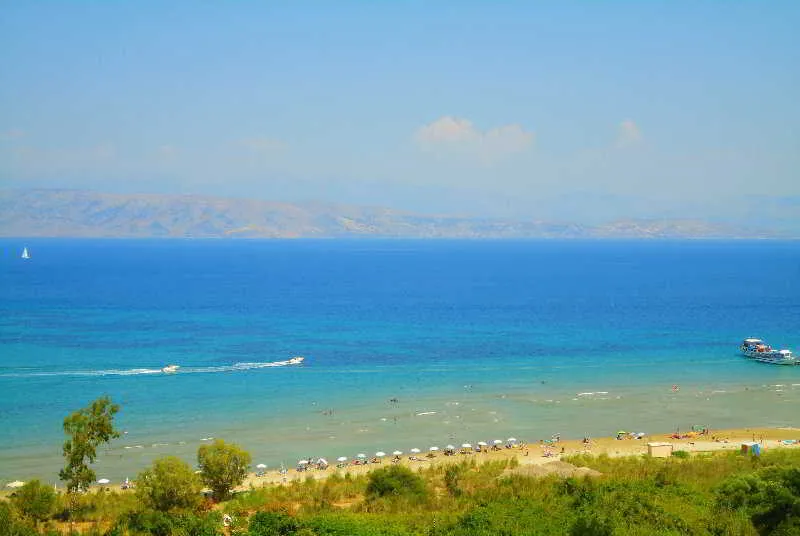 Beach, Dionysos Apartments, Corfu