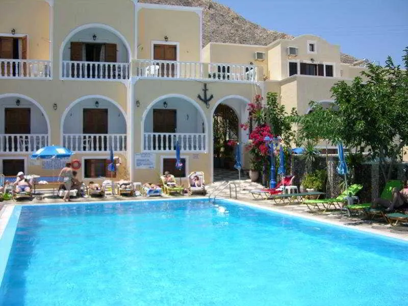 Pool, Blue Sea, Santorini