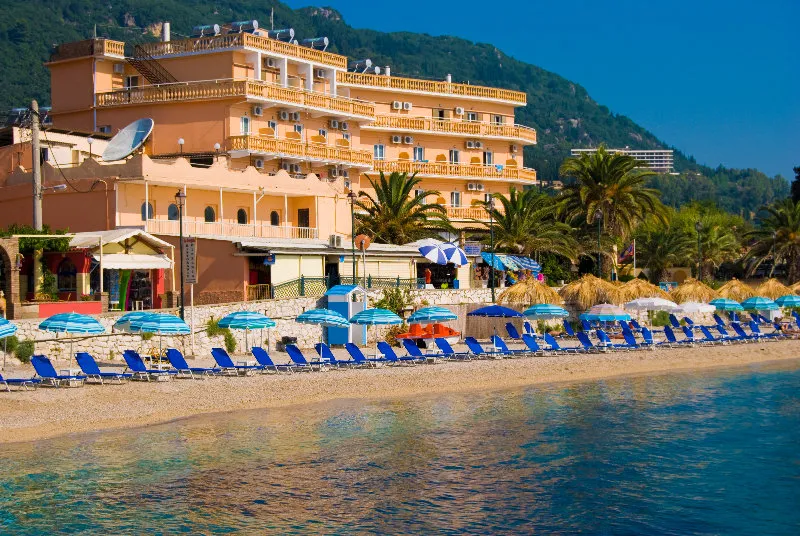 Beach, Potamaki Beach Hotel, Corfu