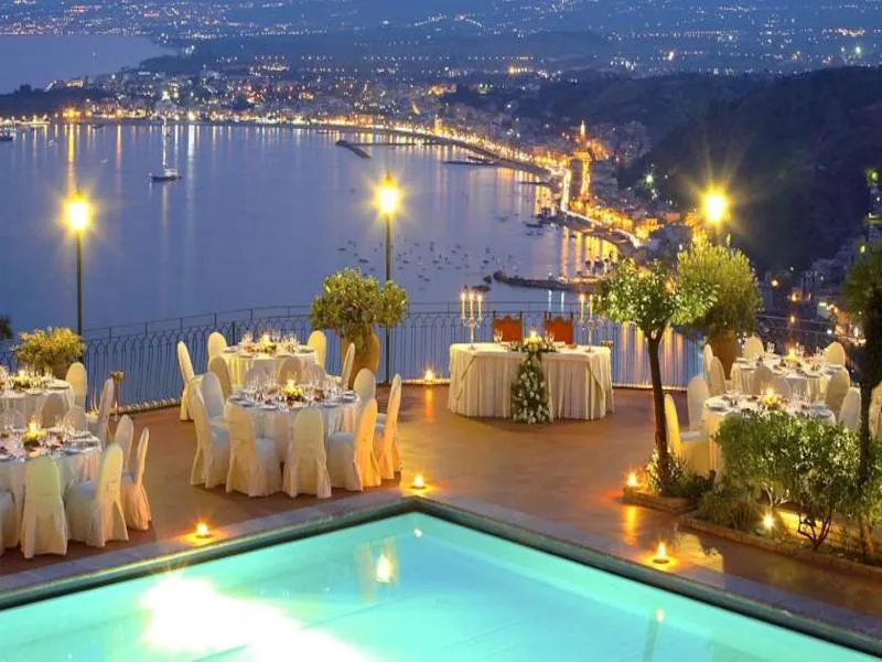 Terrace, Villa Diodoro, Taormina