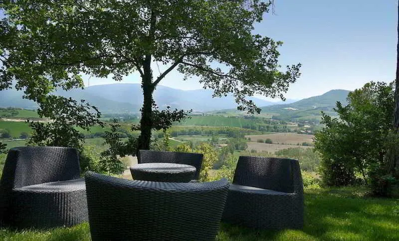 Terrace, Castello di Baccaresca, Umbria