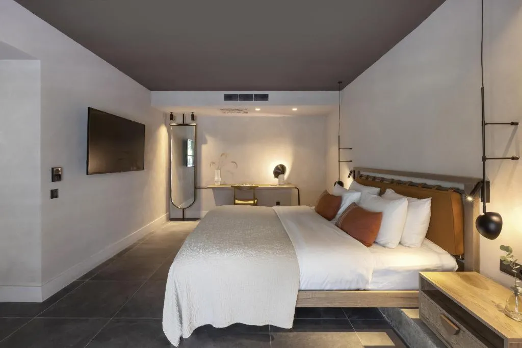 SUITE KING SIZE BED Room, Aulus Lindos Rhodes, Curio Collection by Hilton, Rhodes