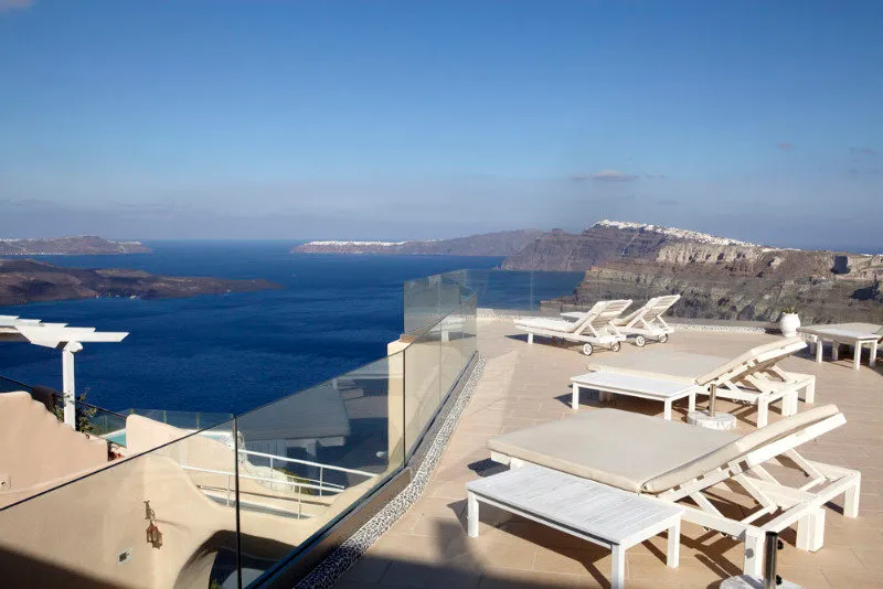 Terrace, Suites of the Gods Cave Spa, Santorini