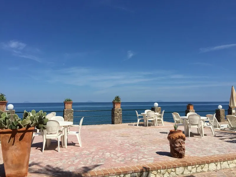 Terrace, Hotel La Playa Blanca, Palermo