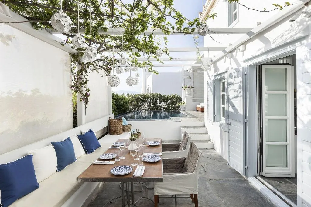 Terrace, Belvedere hotel, Mykonos