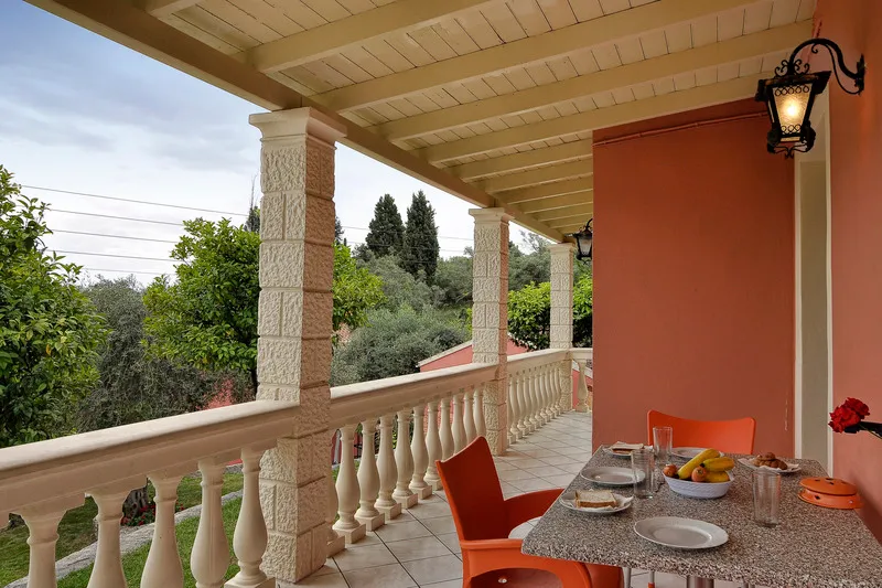 Terrace, Fouxia Apartments and Studios, Corfu