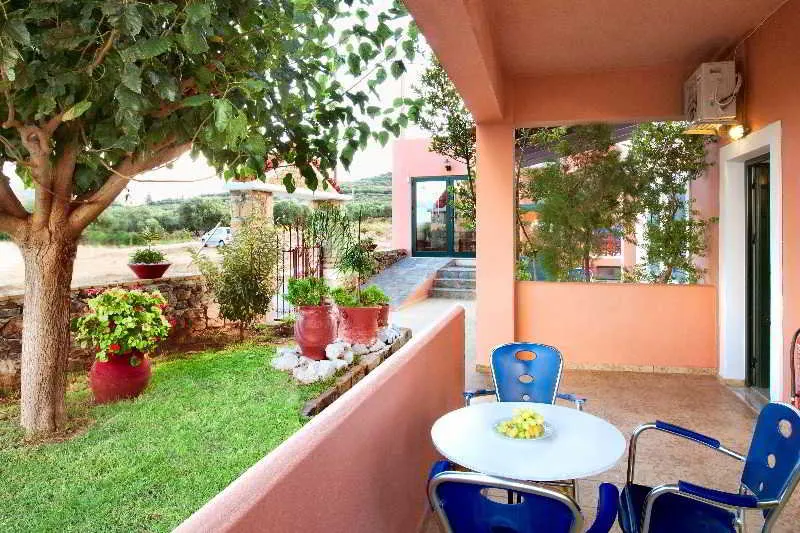 Terrace, Olive Tree Apartments, Crete