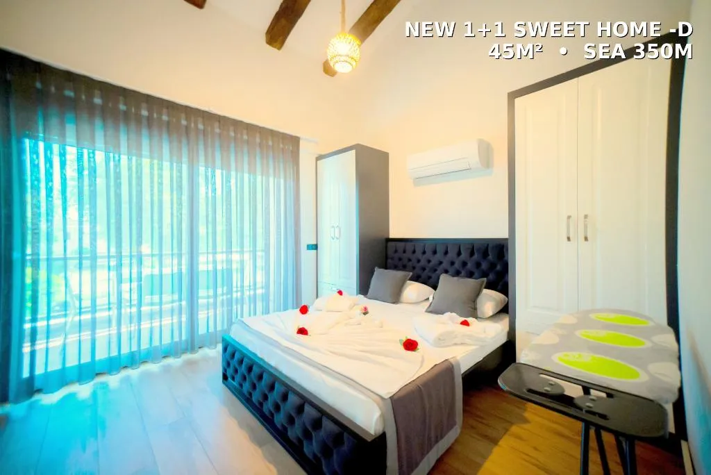 Room TWO DOUBLE BEDS Room, Camyuva Beach, Antalya