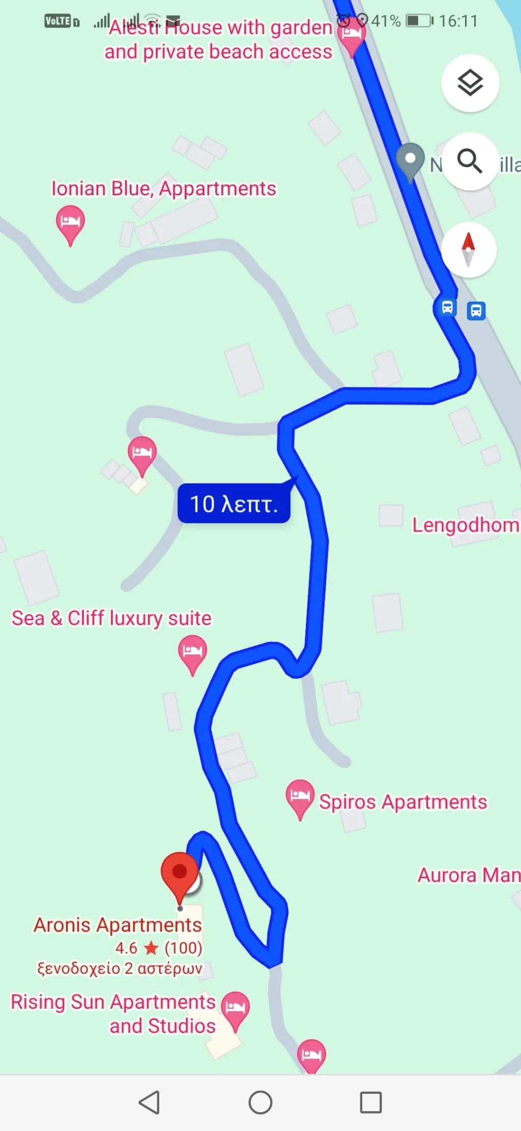 General view, Aronis Apartments, Corfu