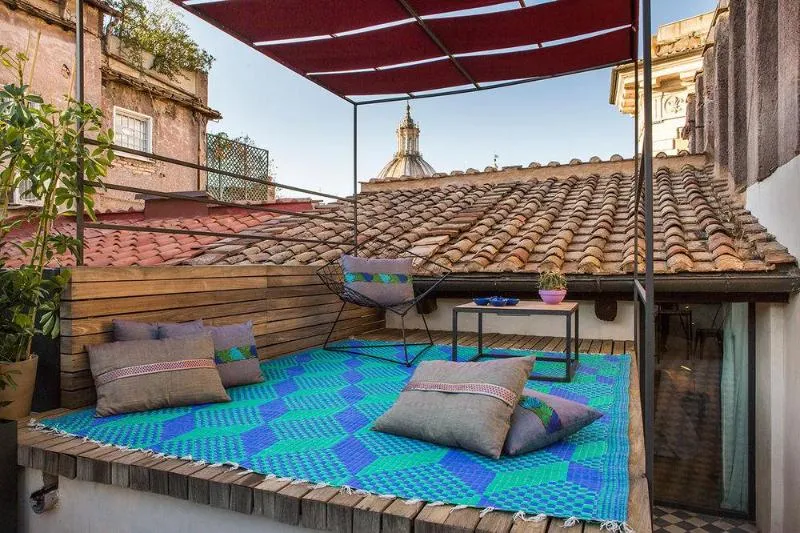 Terrace, Hotel G-Rough, Rome