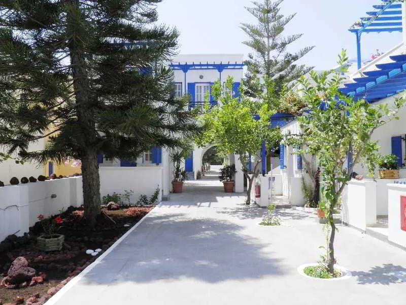 General view, Levante Beach, Santorini