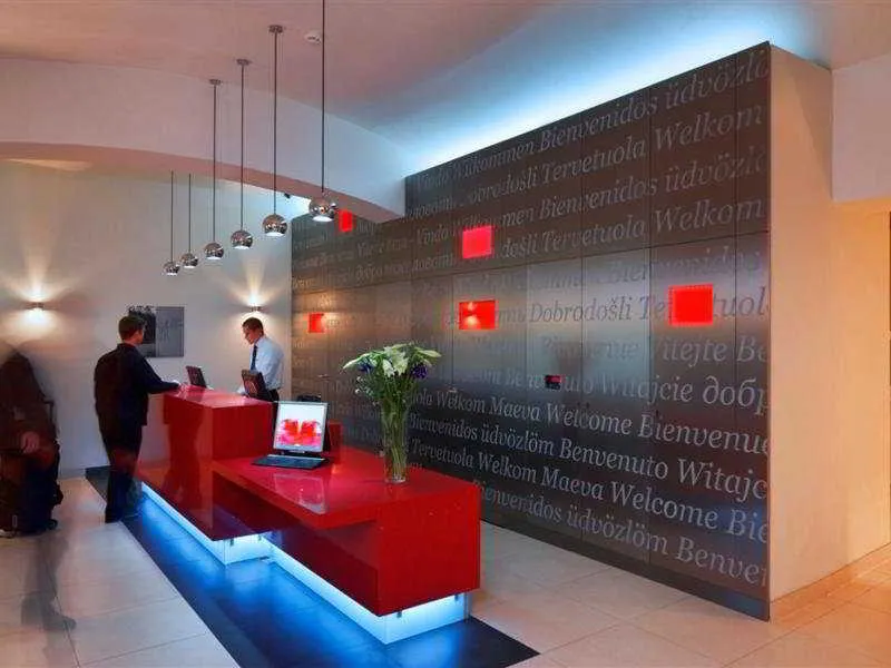 Lobby, Red & Blue Design, Prague