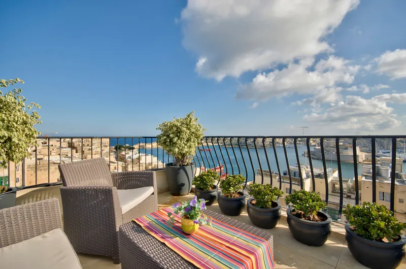 Terrace, Palazzo Prince D'Orange, Malta