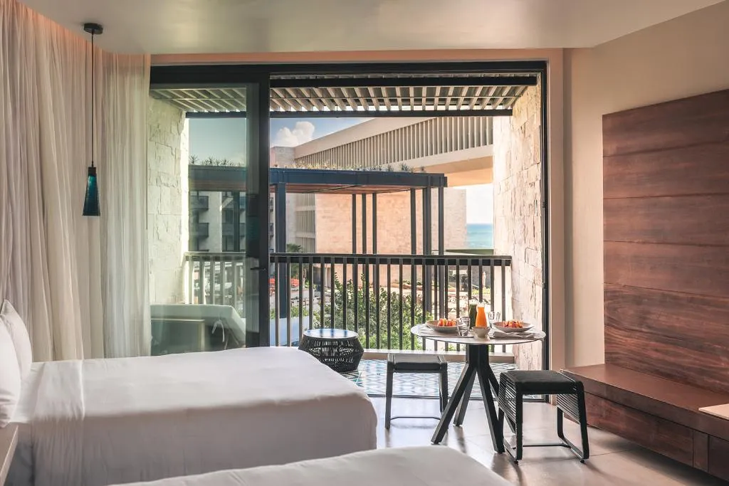 DOUBLE PARTIAL OCEAN VIEW TWO DOUBLE BEDS Room, Devossion by Live Aqua Playa del Carmen AI Only Ad, Playa Del Carmen