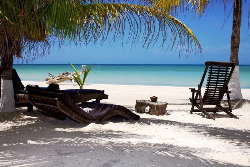 Beach, Beachfront Hotel La Palapa, Cancun Area