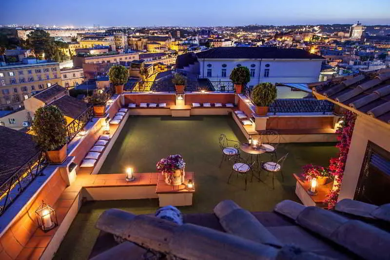 Terrace, Hotel Colosseum, Rome