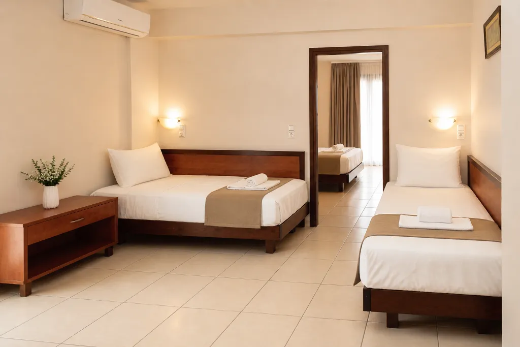 FAMILY ROOM STANDARD Room, St Constantin Hotel, Crete