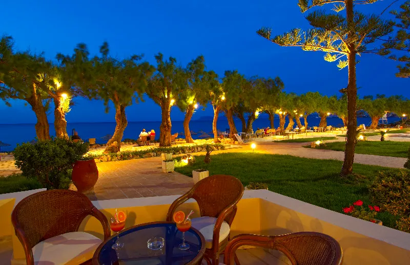 Terrace, Giannoulis - Santa Marina Beach Hotel, Crete
