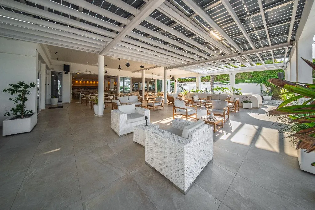 Terrace, Anonymous Beach Hotel, Cyprus