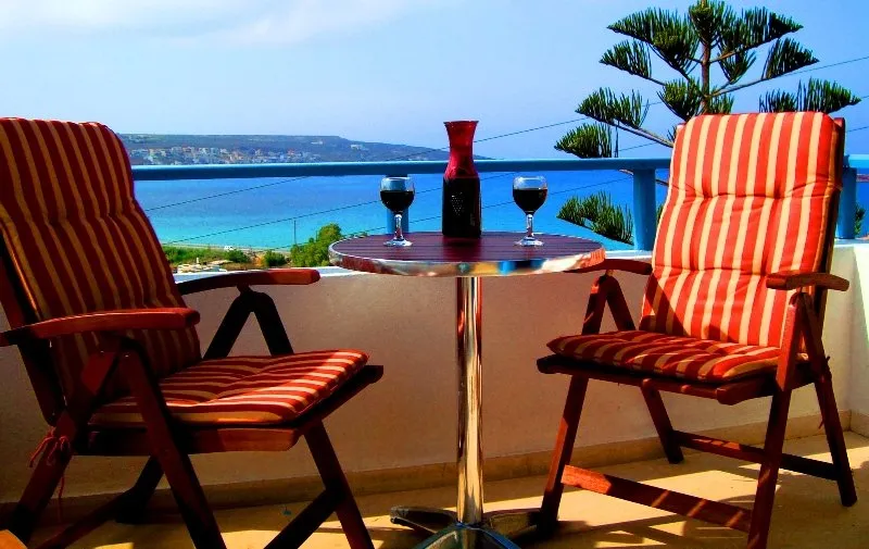 Terrace, Corina Apartments, Crete