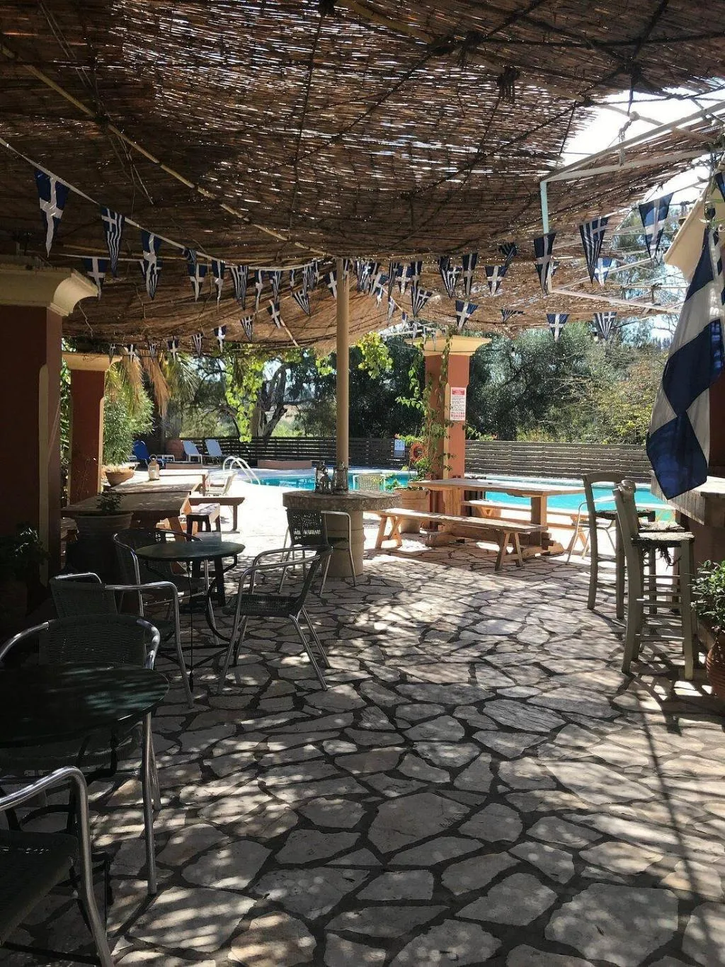 Terrace, Pierhouse Hotel In Gouvia, Corfu