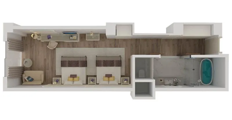 QUADRUPLE DELUXE Room, Dobedan Exclusive Hotel and Spa Ex Alva Donna, Antalya