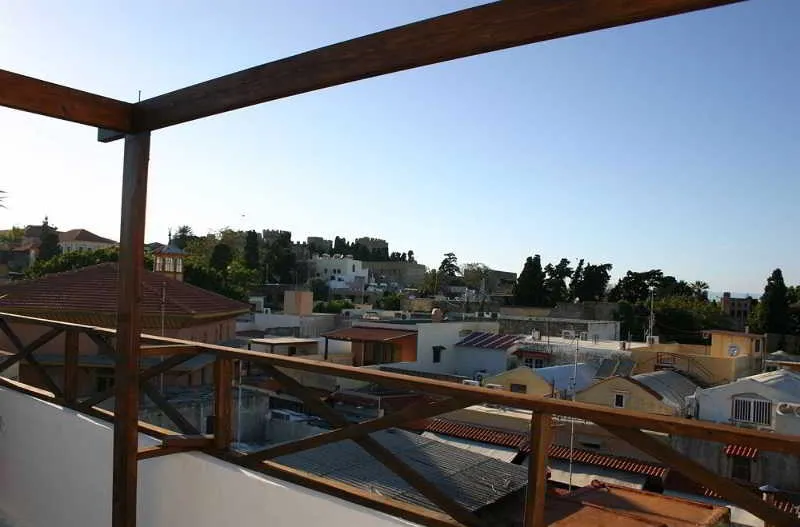 Terrace, Evdokia Hotel Old Town, Rhodes