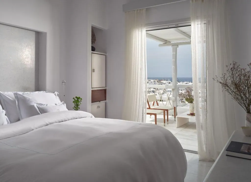 DOUBLE SEA VIEW KING BED Room, Belvedere hotel, Mykonos