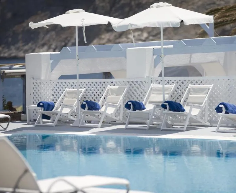 Pool, Poseidon Beach Hotel, Santorini