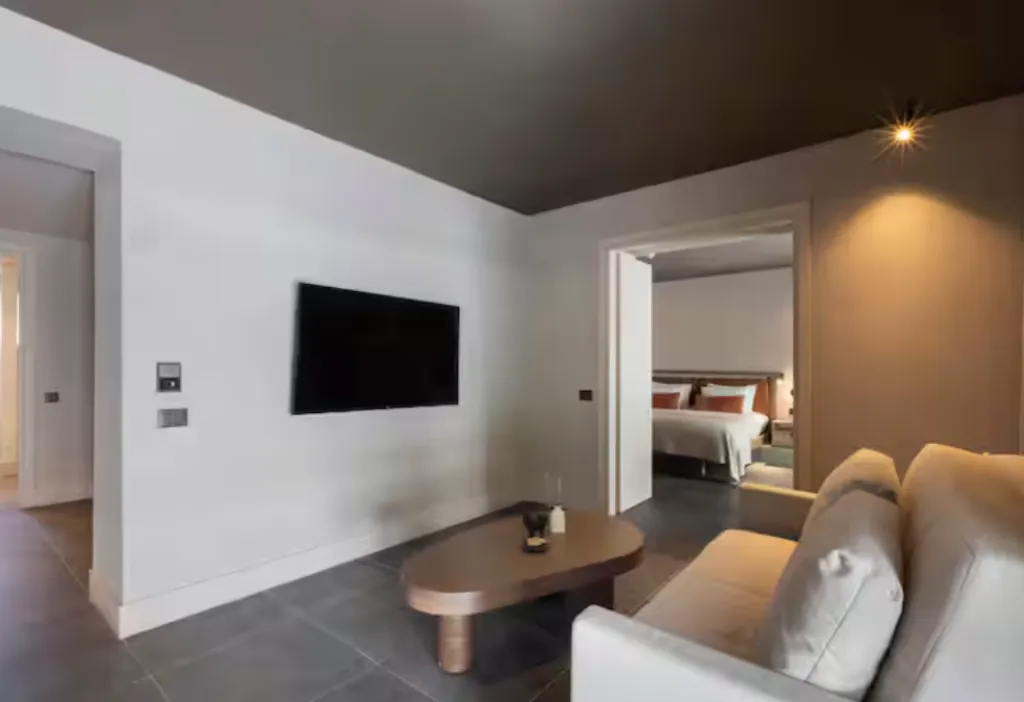 SUITE KING SIZE BED Room, Aulus Lindos Rhodes, Curio Collection by Hilton, Rhodes