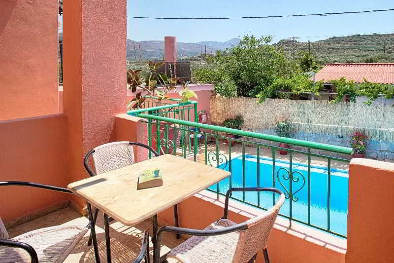 Terrace, Olive Tree Apartments, Crete