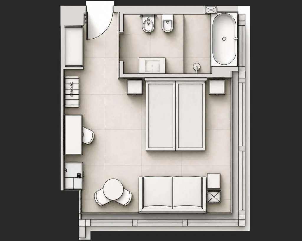 TRIPLE PREMIUM WITH VIEWS Room, Abacus Hotel, Milan