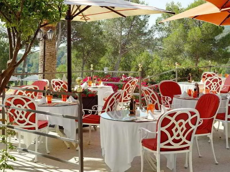 Terrace, Castillo Hotel Son Vida, Majorca