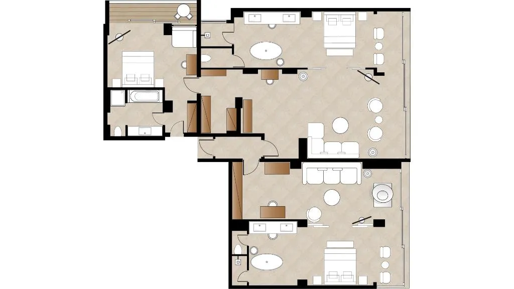 SUITE THREE BEDROOMS Room, Amirandes, A Resort to Live, Crete