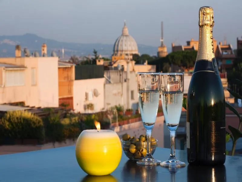 Terrace, Grand Hotel Tiberio, Rome