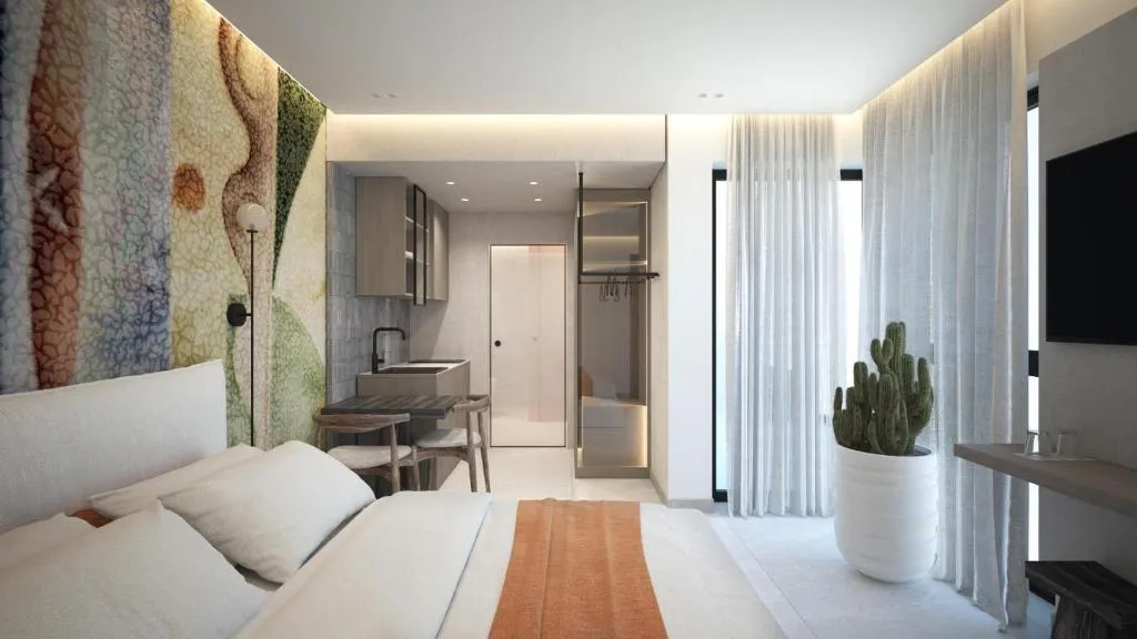 DOUBLE DELUXE WITH BALCONY Room, Leonidas Hotel & Apartments, Crete