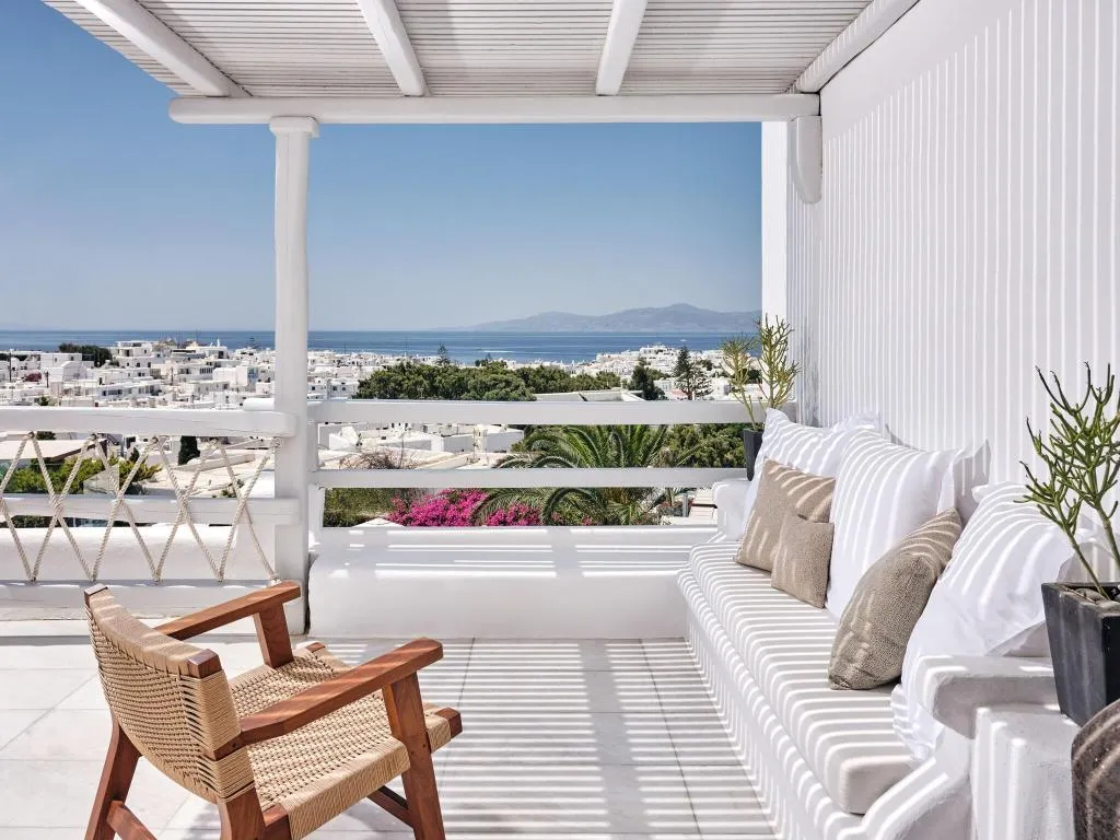 DOUBLE SEA VIEW KING BED Room, Belvedere hotel, Mykonos