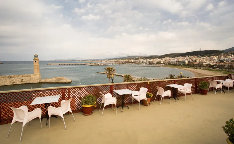 Terrace, Faros Beach Hotel, Crete
