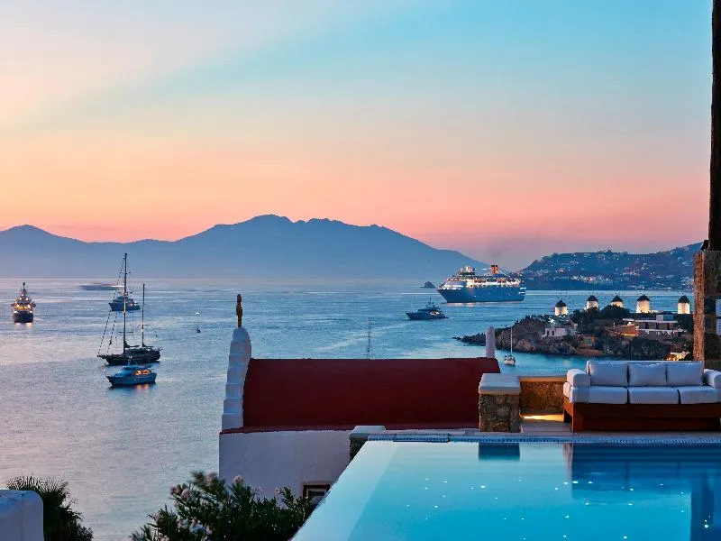 General view, Bill & Coo Suites and Lounge, Mykonos